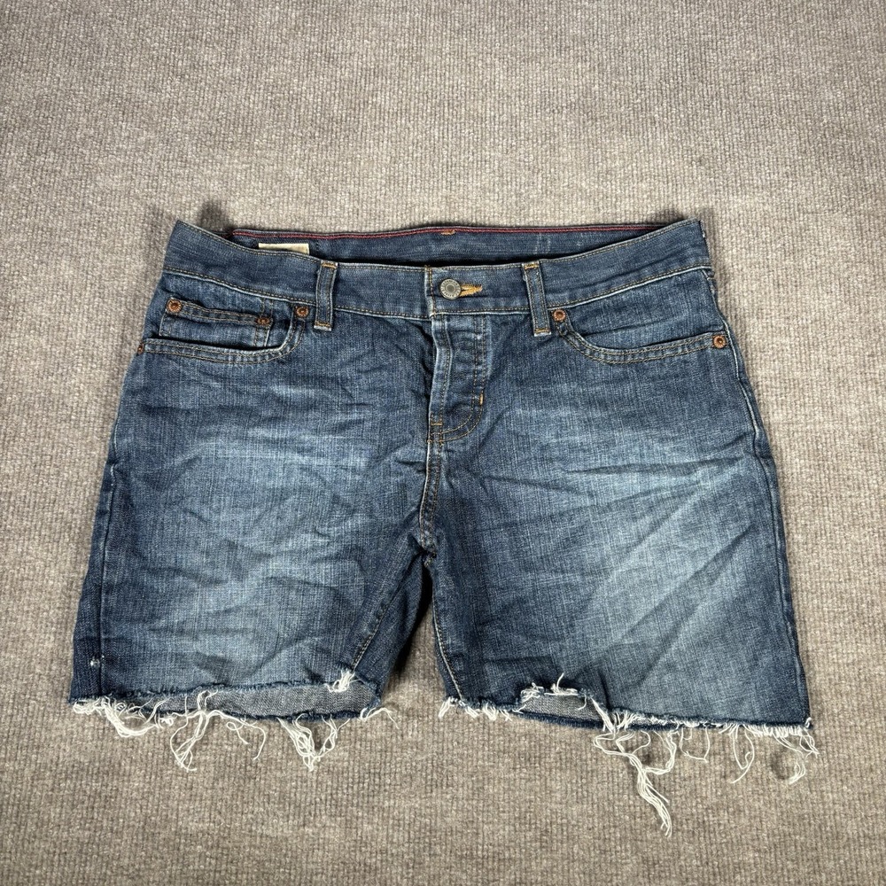 Vintage Abercrombie & Fitch Jean Shorts Womens 6 Cut Off Blue Denim Cotton 90s